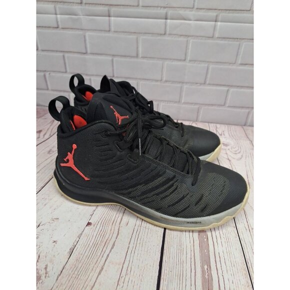 Air Jordan Mens Super Fly 5 Basketball Shoes Black Red 844677-004 2016 Men's 8 - Picture 4 of 9